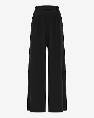 Luxe Stretch High Waisted Extreme Wide Leg Trouser