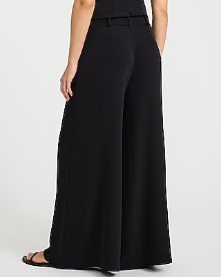 Luxe Stretch High Waisted Extreme Wide Leg Trouser