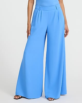 Luxe Stretch High Waisted Extreme Wide Leg Trouser