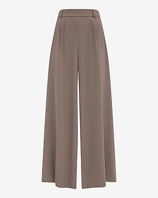 Luxe Stretch High Waisted Ultra Wide Leg Trouser