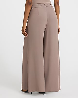 Luxe Stretch High Waisted Ultra Wide Leg Trouser