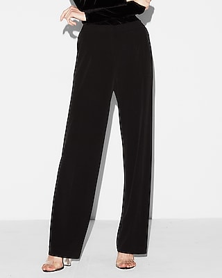 wide leg mid rise pants