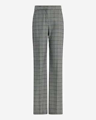 Editor Plaid High Waisted Flare Trouser
