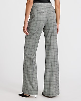 Editor Plaid High Waisted Flare Trouser