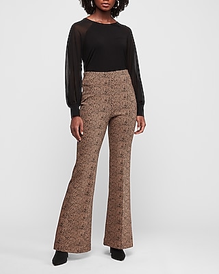 high waisted stretch flare pants