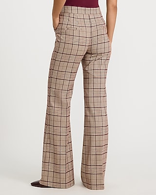 Editor Plaid High Waisted Flare Trouser