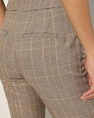 Editor High Waisted Plaid Flare Trouser