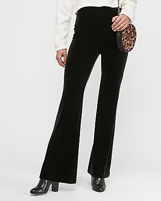 high waisted velvet flare pants