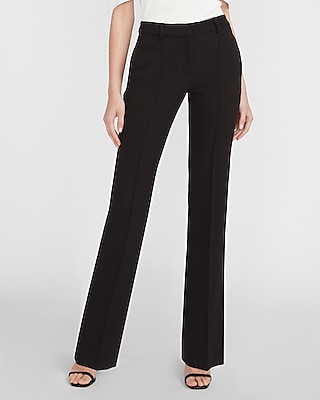 high waisted black flare dress pants