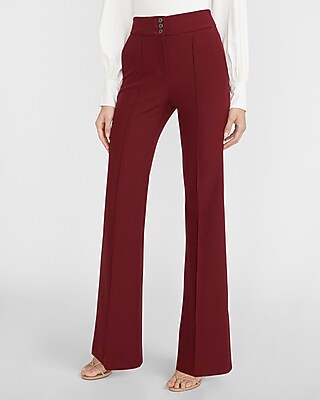 red flare dress pants