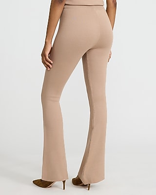 Express Women's Pull-On Flare Pant in Neutral Medium