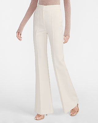 white bell bottom dress pants