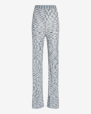 Super High Waisted Space Dye Wide Leg Cover-Up Pants