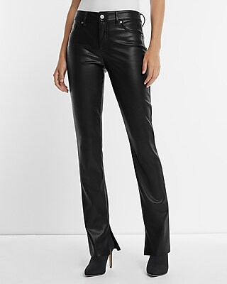 Mid Rise Faux Leather Skyscraper Pant