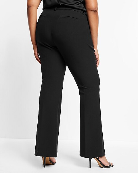 Express Low Rise Flare Wide Waistband Editor Pant, $69