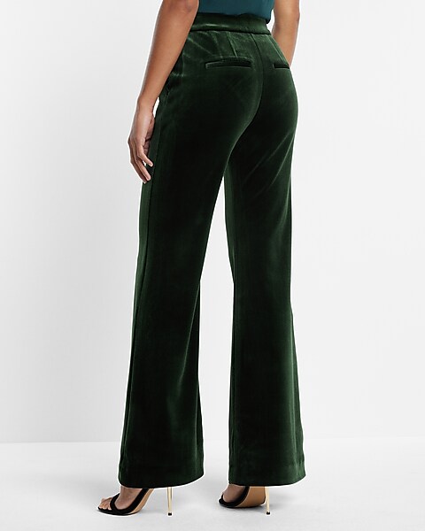 Express Light Tweed Wide Waistband Flare Editor Pant, $88