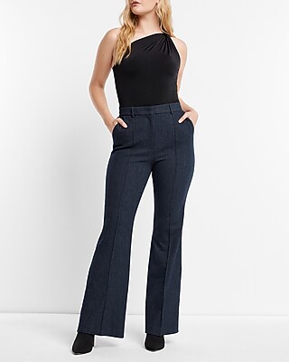 Editor Super High Waisted Twill Flare Pant | Express