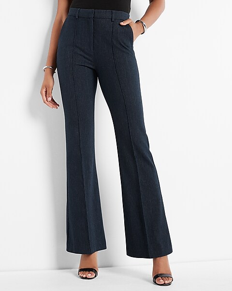 Editor Super High Waisted Twill Flare Pant
