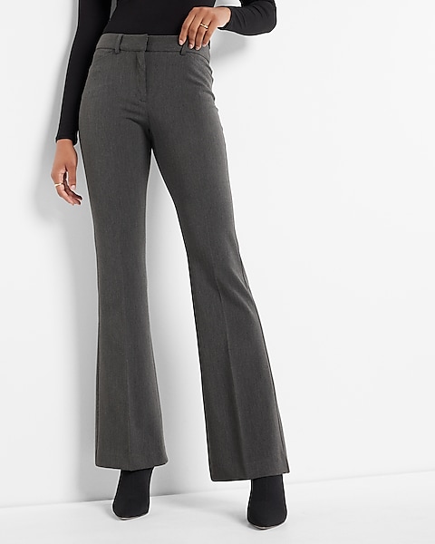 high waisted flare dress pants Waist and recovery that bounces back after long days Editor Mid Rise Flare Pant