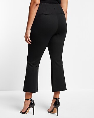 Columnist High Waisted Front Seam Cropped Flare Pant | Express