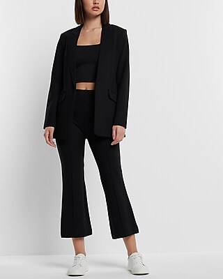 slim fit dress slacks Margaret O'Leary Cropped Flared Pant Black / S main image 1