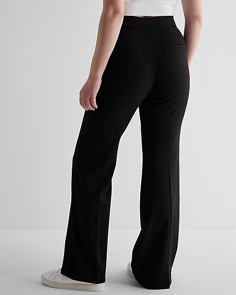 Formal High Waist Flared Trousers (with Pockets)- Ultimate Black; 1st April  onwards 2698/