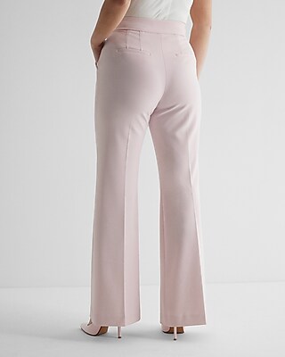 Super High Waisted Pintuck Flare Trouser Pant