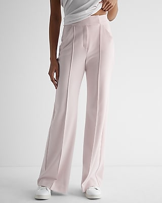 Super High Waisted Pintuck Flare Trouser Pant