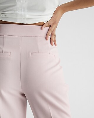 Super High Waisted Pintuck Flare Trouser Pant