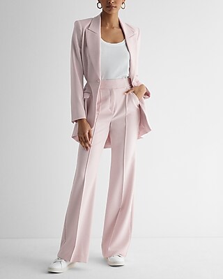 Super High Waisted Pintuck Flare Trouser Pant
