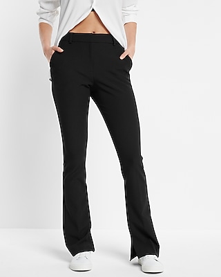 Express, Pants & Jumpsuits, Nwt Express Editor Mid Rise Flare Pant Size  Long Pitch Black