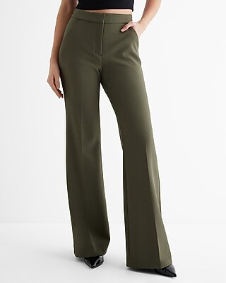 Editor Studio Stretch Twill High Waisted Flare Trouser | Express