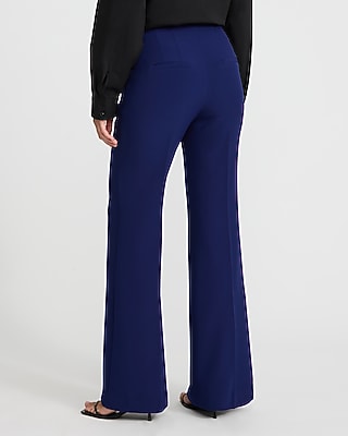 Editor Studio Stretch Twill High Waisted Flare Trouser-Soft Beige - image 2