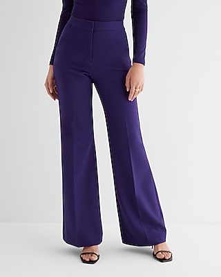 Editor Studio Stretch Twill High Waisted Flare Trouser | Express