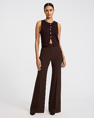 Editor Studio Stretch Twill High Waisted Flare Trouser