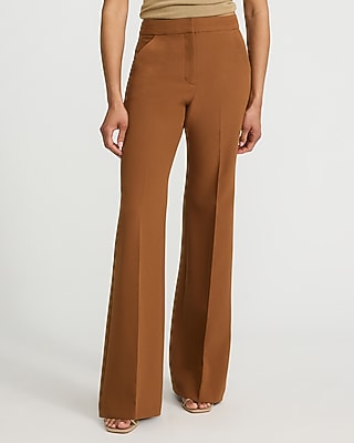 Editor Studio Stretch Twill High Waisted Flare Trouser | Express