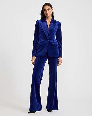 Editor High Waisted Velvet Flare Trouser