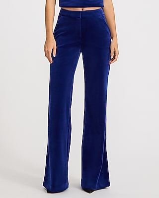 Editor High Waisted Velvet Flare Trouser