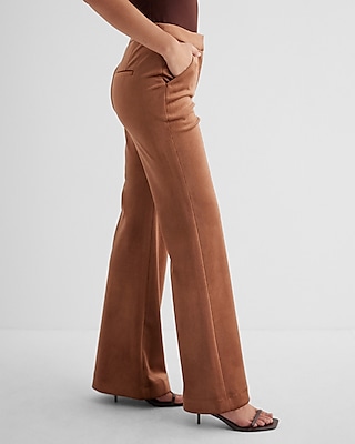 Editor High Waisted Velvet Corduroy Trouser Flare Pant