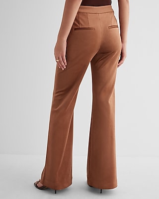 Editor High Waisted Velvet Corduroy Trouser Flare Pant