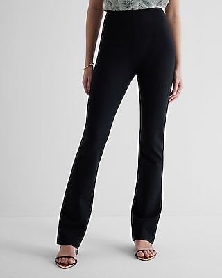 High Waisted Luxe Comfort Faux Leather Stripe Skinny Columnist Ankle Pant