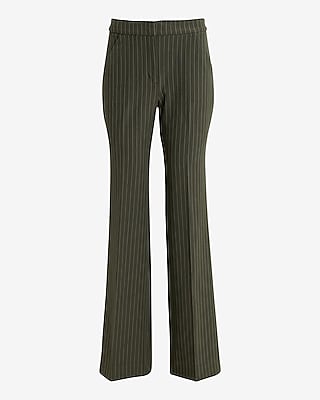 Editor High Waisted Pinstripe Trouser Flare Pant