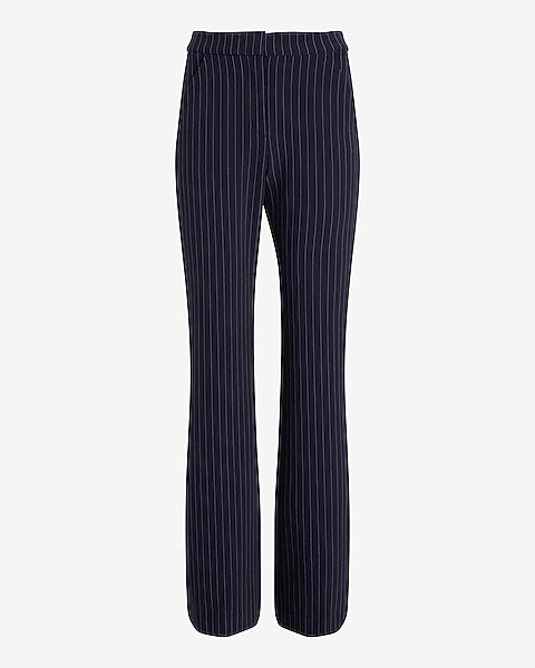 Editor High Waisted Pinstripe Trouser Flare Pant | Express Editor High Waisted Pinstripe Trouser Flare Pant | Express