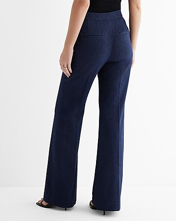 Plus High Waisted Basic Fit And Flare Pants