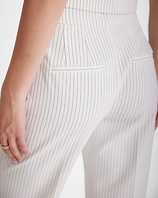 Editor High Waisted Pinstripe Trouser Flare Pant