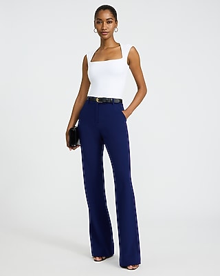 Editor Studio Stretch Twill High Waisted Slim Flare Pant