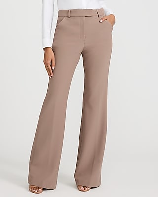 Women's Brown High Waisted Dress Pants - Express