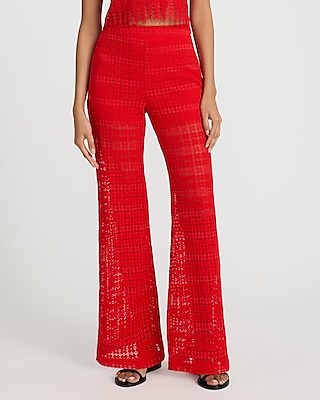 High Waisted Lace Flare Pant