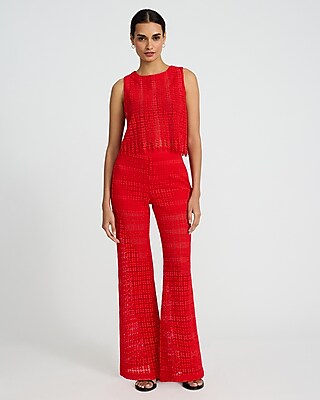 High Waisted Lace Flare Pant
