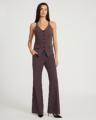 Editor Striped High Waisted Flare Trouser